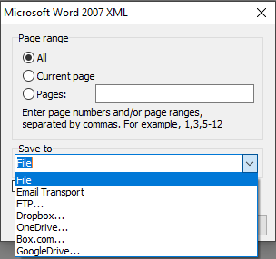 Настройки Microsoft Word 2007 XML